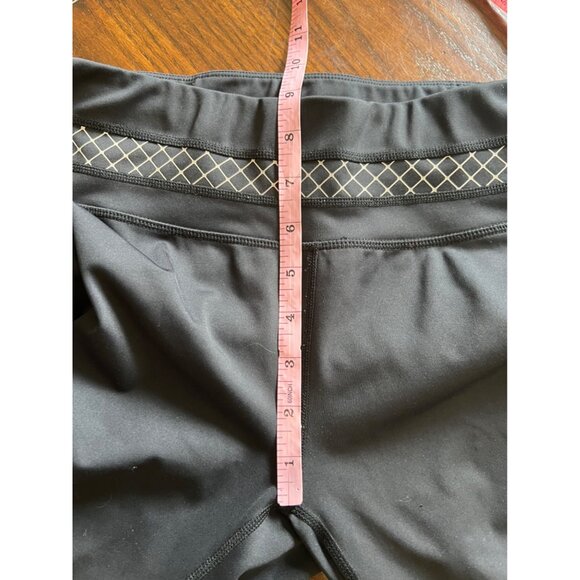 Athleta Black Activewear Leggings with White Pattern Accent Panels Size Medium - Picture 9 of 10
